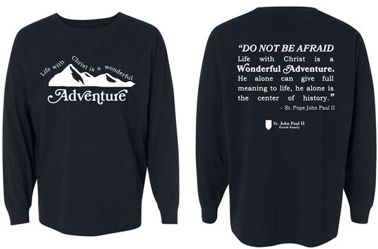 Picture of St. John Paul II - Adult/Unisex - Gameday Jersey Long Sleeve Tee by J. America 8229 - Navy