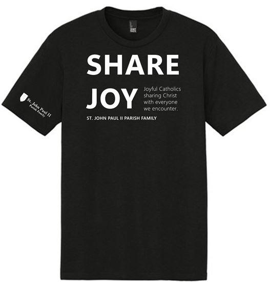 Picture of St. John Paul II  - Adult/Unisex - Prefect Tri Short Sleeve Tee by District DM130 - Black
