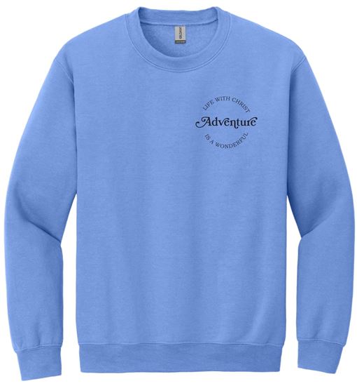Picture of New! St. John Paul II - Adult/Unisex -  Heavy Blend Crewneck Sweatshirt by Gildan 18000 - Carolina Blue