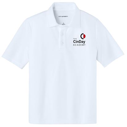 Picture of The CinDay Academy  - Youth  - Silk Touch Performance Polo by Sport Tek Y540 -  Black, Red, or White
