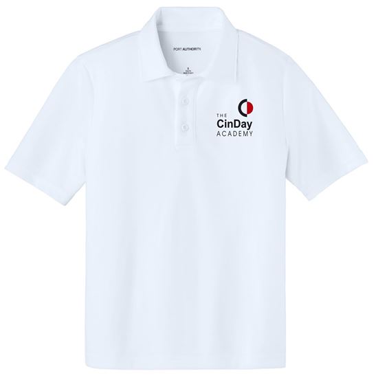 Picture of The CinDay Academy  - Youth  - Silk Touch Performance Polo by Sport Tek Y540 -  Black, Red, or White