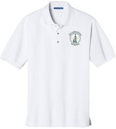 Picture of Incarnation - Youth & Adult/Unisex - (Pre K - 8th Grade) - Short Sleeve Uniform Polo by Port Authority (Y)K500 - Light Blue, Light Pink, or White