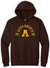 Picture of $8 OFF - Alter - Adult Large - Heavy Blend Hooded Sweatshirt w/ Arched EST. Logo by Gildan 18500 - Brown - Only 1