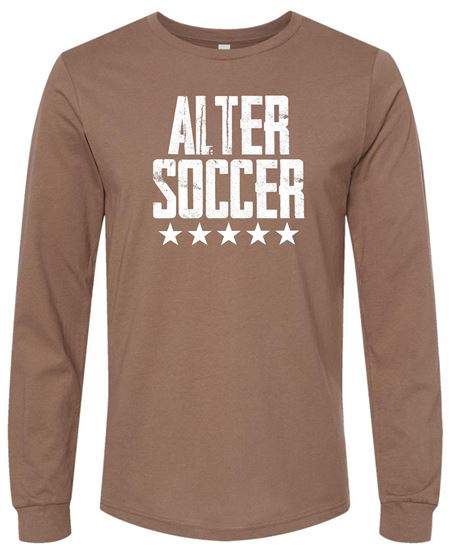 Picture of Alter Soccer - Adult Medium - Long Sleeve Tee by Bella + Canvas BC3501 - Vintage Brown - Only 1