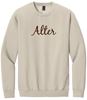 Picture of Alter High School - Adult/Unisex - Softstyle Crewneck w/ Brown Glitter Logo by Gildan SF000 -  Brown Savana or Sand