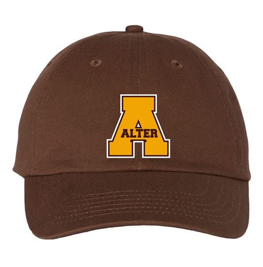 Picture of Alter - Unisex - Bio-Washed Cap bu Valucap VC300A - Brown - 1 Left