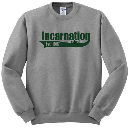 Picture of Incarnation - Adult/Unisex - (Pre K - 6th Grade) - Crewneck by Jerzees 562M - Oxford Grey
