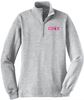 Picture of NEW COLOR ADDED! Chix - Ladies - 1/4 Zip Sweatshirt by Sport Tek LST253 - Athletic Heather. Black or White