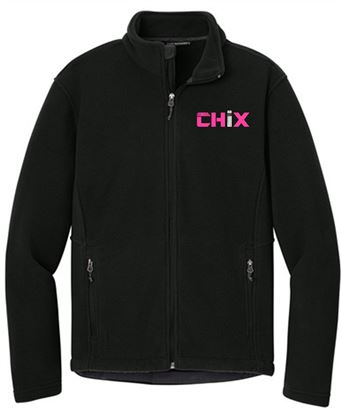 Picture of NEW! Chix -Youth/ Adult - Full Zip Fleece Jacket by Port Authority F217 - Black