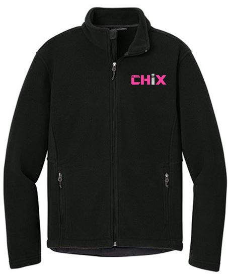 Picture of NEW! Chix -Youth/ Adult - Full Zip Fleece Jacket by Port Authority Y217/F217 - Black