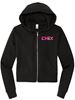 Picture of NEW! Chix - Ladies - V.I.T.™ Fleece Full-Zip Hoodie by District DY6103 - Black or Light Heather Grey