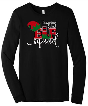Picture of Kettering Beavertown Elf Squad - Adult/Unisex - Long Sleeve Tee by Bella + Canvas BC3501(CVC) - Black