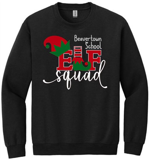 Picture of Kettering Beavertown Elf Squad Adult/Unisex - Crewneck Sweatshirt by Gildan 18000(b) - Black