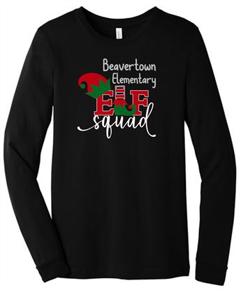 Picture of Kettering Beavertown Elf Squad - Adult/Unisex - Long Sleeve Tee by Bella + Canvas BC3501(CVC) - Black