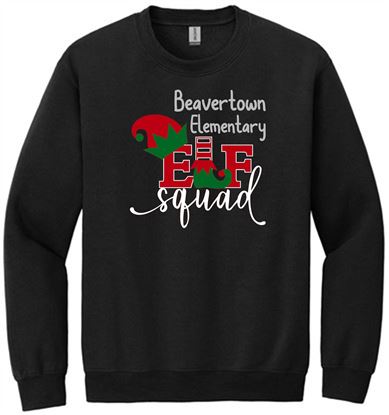 Picture of Kettering Beavertown Elf Squad Adult/Unisex - Crewneck Sweatshirt by Gildan 18000(b) - Black