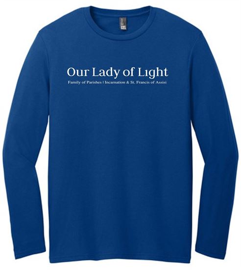 Picture of Our Lady Of Light  - Youth/Unisex - Long Sleeve Tee 5400b/DT6200 - Deep Royal