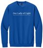Picture of Our lady of Light - Youth -Adult/Unisex  -  Softstyle Crewneck Letterhead Logo by Gildan SF000 - Royal or Sports Grey