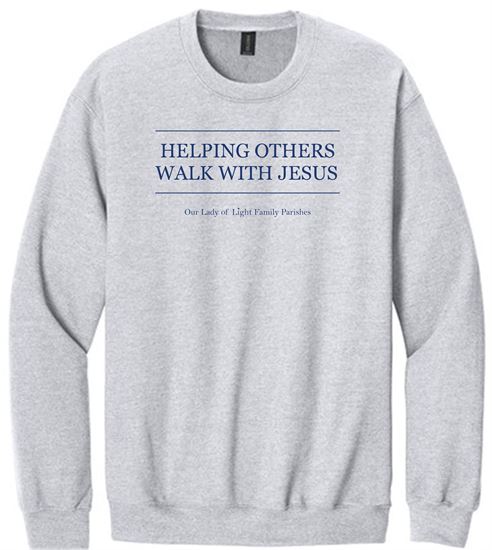 Picture of Our lady of Light - Youth - Adult/Unisex  - Softstyle Crewneck Helping Others Logo by Gildan SF000 - Ash