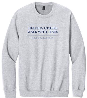 Picture of Our lady of Light - Youth - Adult/Unisex  - Softstyle Crewneck Helping Others Logo by Gildan SF000 - Ash