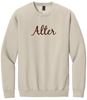 Picture of Alter Swim - Adult/Unisex - Softstyle Crewneck w/ Alter Brown Glitter Logo by Gildan SF000 -  Brown Savana or Sand
