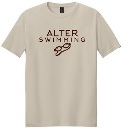 Picture of Alter Swim - Youth/Adult-Unisex - Softstyle Tee w/ Brown Alter Swimming Glitter Logo by Gildan 64000(B) - Sand