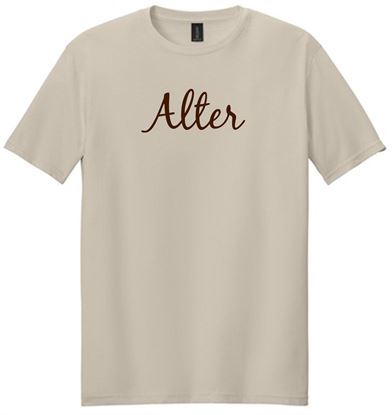Picture of Alter Swim - Youth/Adult-Unisex - Softstyle Tee Alter w/ Brown Glitter Logo by Gildan 64000(B) - Sand