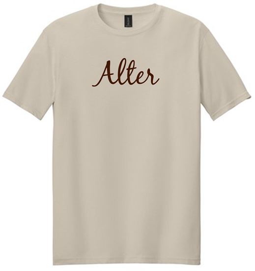 Picture of Alter Swim - Youth/Adult-Unisex - Softstyle Tee Alter w/ Brown Glitter Logo by Gildan 64000(B) - Sand