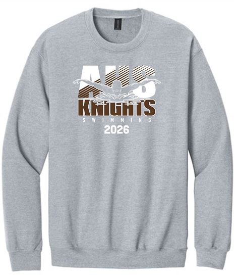 Picture of Alter Swim - Adult/Unisex - Softstyle Crewneck Alter Swimming Screened Logo by Gildan SF000 - Sports Grey