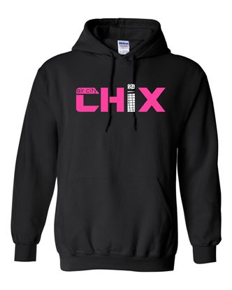 Picture of CHIX - Youth XLarge - Hooded Sweatshirt By Gildan 18500(b) - Black