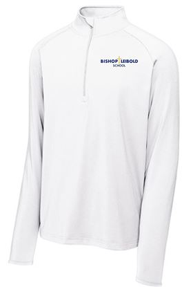 Picture of Bishop Leibold - Adult/Unisex - Wicking 1/4 Zip Pullover by Sport Tek ST850 - Heather Charcoal Grey, True Navy, True Royal, or White
