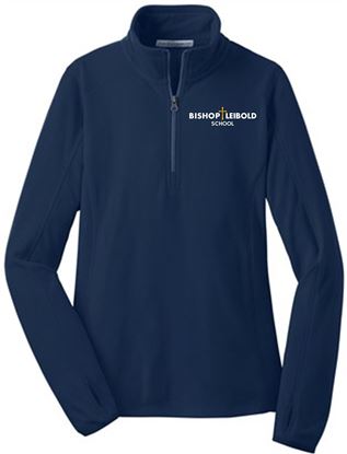 Picture of Bishop Leibold - Ladies - Microfleece 1/2 Zip Pullover by Port Authority L224 - Pearl Grey or Navy