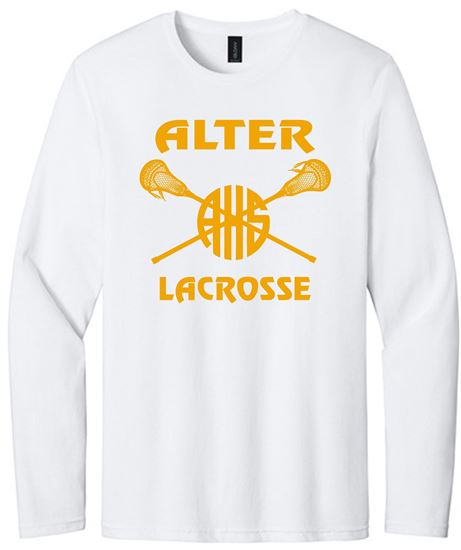 Picture of Alter Girls Lacrosse - Adult/Unisex - Softstyle Long Sleeve Tee by Gildan 64400 - Brown or White