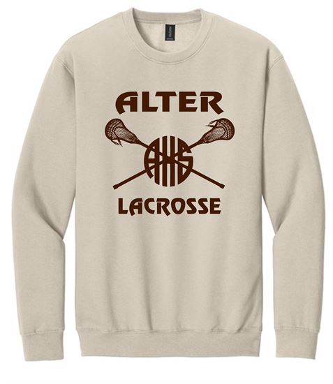 Picture of Alter Girls Lacrosse - Adult/Unisex - Softstyle Crewneck Sweatshirt by Gildan SF000 -  Brown, Sand, or White