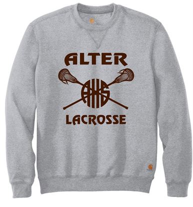 Picture of Alter Girls Lacrosse - Adult/Unisex - Midweight Crewneck Sweatshirt by Carhartt CTK124 - Heather Grey
