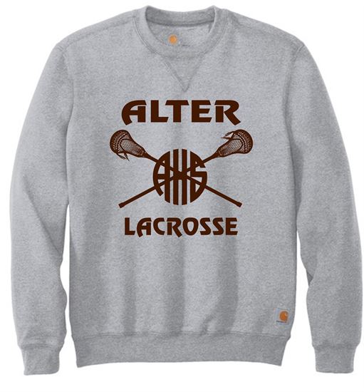 Picture of Alter Girls Lacrosse - Adult/Unisex - Midweight Crewneck Sweatshirt by Carhartt CTK124 - Heather Grey