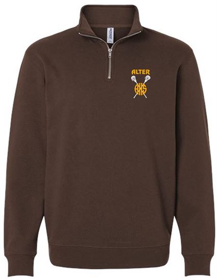 Picture of Alter Girls Lacrosse - Adult/Unisex - Midweight 1/4 Zip Pullover by Independent Trading Co. - SS4600QZ - Brown
