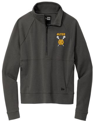 Picture of Alter Girls Lacrosse - Ladies - Cropped 1/4 Zip by New Era LNEA541 - Graphite or Fan White