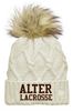 Picture of Alter Girls Lacrosse - Faux Fur Pom Beanie by New Era NE911 - Heather Grey or Ivory
