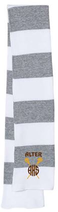 Picture of Alter Girls Lacrosse - Rugby-Striped Knit Scarf by Sportsman SP02 - Grey & White