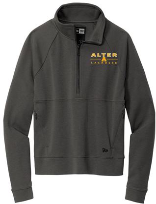 Picture of Alter Boys Lacrosse - Ladies - Cropped 1/4 Zip by New Era LNEA541 - Graphite or Fan White