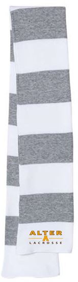 Picture of Alter Boys Lacrosse - Rugby-Striped Knit Scarf by Sportsman SP02 - Grey & White
