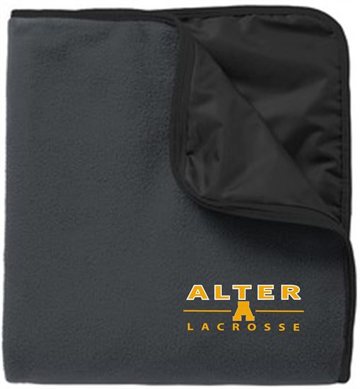 Picture of Alter Boys Lacrosse - Fleece & Poly Travel Blanket by Port Authority TB850 - Lead Grey/Black