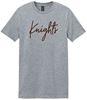 Picture of SDK Football - Youth & Adult/Unisex - Softstyle Short Sleeve Tee w/ "Knights" Logo by Gildan 64000(B) - Sand, Sports Grey, or White