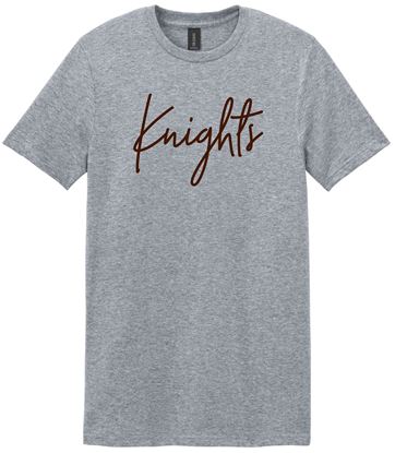 Picture of SDK Football - Youth & Adult/Unisex - Softstyle Short Sleeve Tee w/ "Knights" Logo by Gildan 64000(B) - Sand, Sports Grey, or White