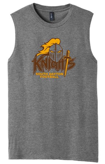 Picture of SDK Football - Adult/Unisex - V.I.T. Muscle Tank by District DT6300  - Grey Frost