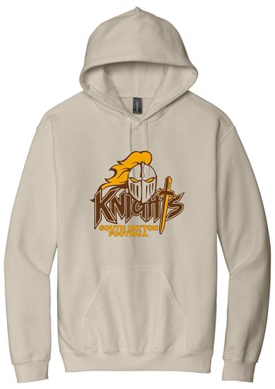 Picture of SDK Football - Youth &  Adult/Unisex - Softstyle Midweight Pullover Hooded Sweatshirt by Gildan SF500(b) - Sand, Sports Grey, or White