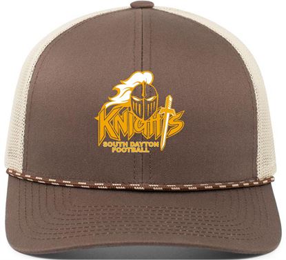 Picture of SDK Football - Pacific Headwear  w/ Braid 104BR  - Brown/Khaki