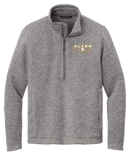 Picture of Clearance!! Alter Boys Lacrosse - Adult 3XL - Arc Sweater Fleece 1/4 Zip by Port Authority F426 - Deep Smoke Heather - 1 left