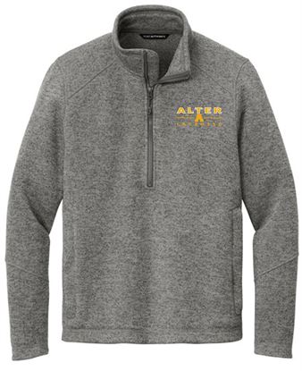 Picture of Clearance! Alter Boys Lacrosse - Unisex - 3XL Arc Sweater Fleece 1/4 Zip by Port Authority F426 - Deep Smoke Heather - 1 Left!