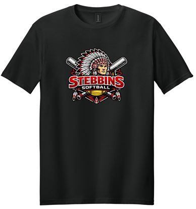 Picture of Stebbins H.S. Softball - Adult/Unisex - Softstyle Tee by Gildan 64000 - Black, Red, & Sports Grey